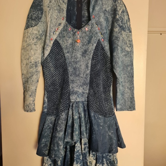 Maick Harold Paris Dresses & Skirts - Blue Fit and Flare Midi Dress with Long Raglan Sleeves